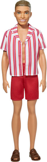 Barbie 60th Anniversary Ken Boy Doll Ken Throwback Beach Look With Swimsuit And Sandals for 3+ years+ Years