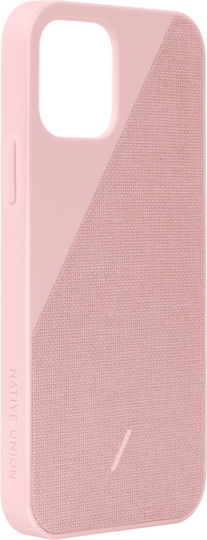 Native Union Clic Canvas Back Cover Πλαστικό / Υφασμάτινο Ροζ (iPhone 12 / 12 Pro)