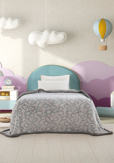 Palamaiki Kids Duvet Cover Glow in the Dark Single Trip Gray 160x220cm Palamaiki Kids Duvet Cover Glow in the Dark Single Trip Gray 160x220cm