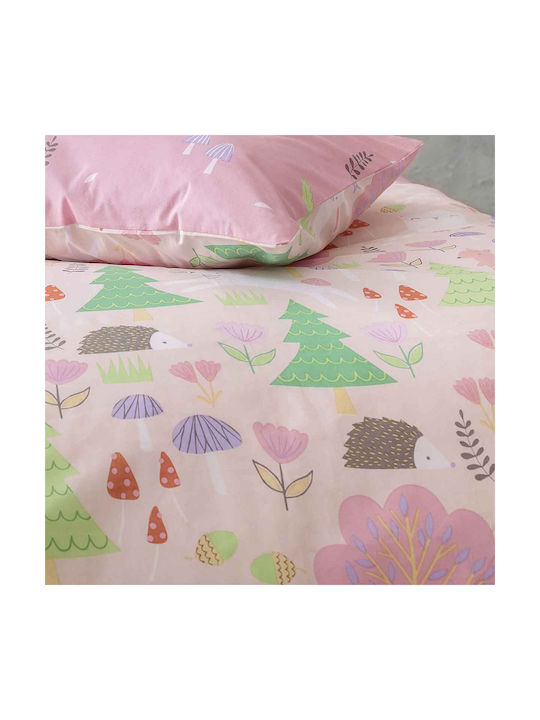 Nima Kids Duvet Single Pretty Forest Pink 160x240cm