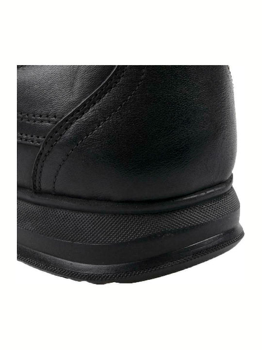 Leder Herren Freizeitschuhe Anatomisch Schwarz