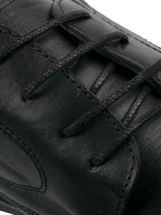 Leder Herren Freizeitschuhe Anatomisch Schwarz
