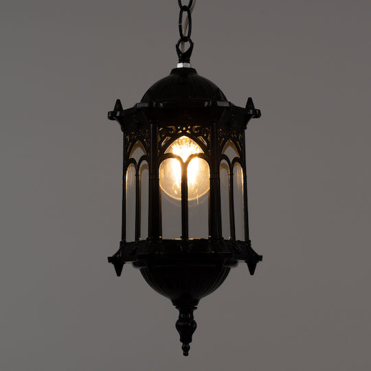 GloboStar Darcy Pendant Light Black Grid with Socket E27 16x16x32.5cm