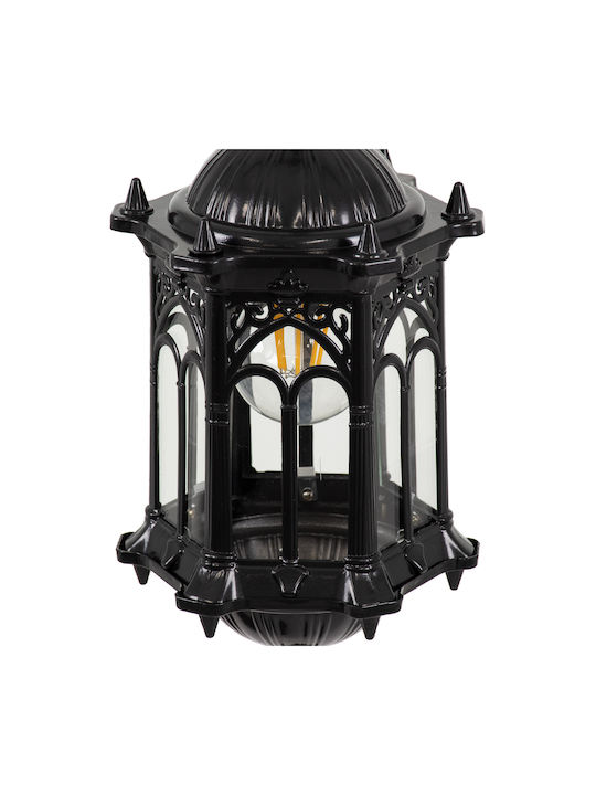 GloboStar Darcy Hängelampe Schwarz Raster mit Fassung E27 16x16x32.5cm.
