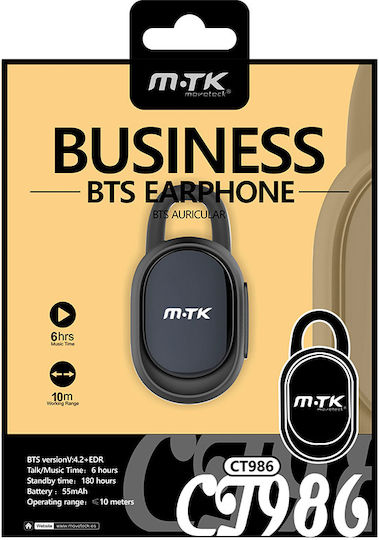 Moveteck CТ986 In ear Bluetooth хендсфри Слушалка Черен