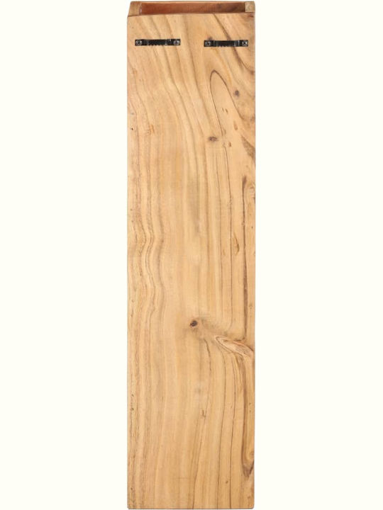 vidaXL Perete Cămară de Băuturi Lemn pentru 5 Sticle Bej 18x15x70εκ.