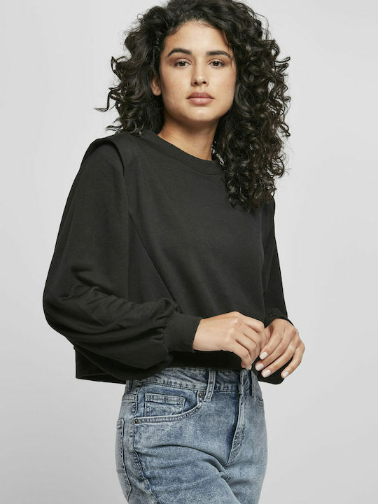TB4375 Gekürzt Damen Sweatshirt Schwarz