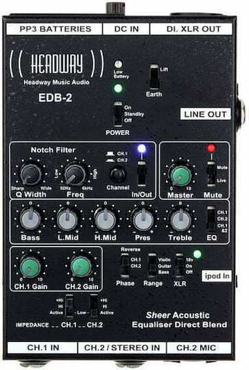 Headway EDB-2 H.E. Микрофонен Предусилвател 2 Канала / 1 XLR Вход