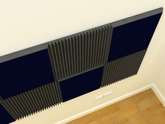 EQ Acoustics Colourpanel 60 Tile Schallabsorbierendes Paneel (6Stück) 60cm x 60cm x 50mm