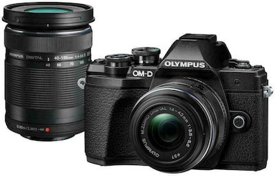 Olympus OM-D E-M10 Mark III Mirrorless Camera Micro Four Thirds (4/3") Kit (ED 14‑42mm F3.5‑5.6 II R + ED 40‑150mm F4‑5.6 R) Black
