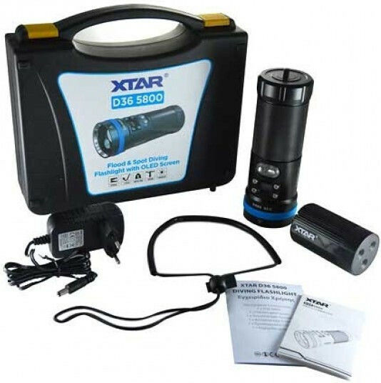 XTAR D36 Φακός Κατάδυσης LED με Φωτεινότητα 5800lm για Βάθος έως 100m