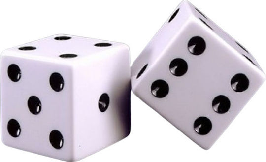 Plastic Dice for Backgammon 1cm 2pcs