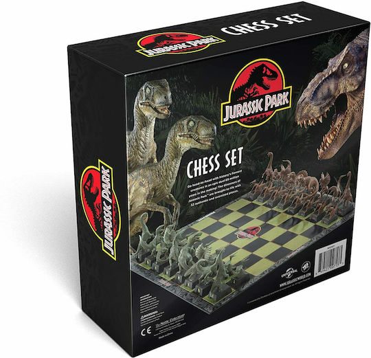 The Noble Collection Jurassic Park Chess Set Σκάκι με Πιόνια 47x47cm