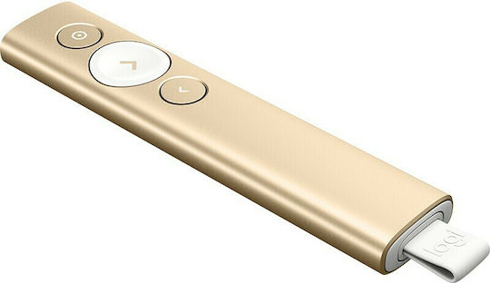 Logitech Präsentierer Spotlight Slate und Slideshow-Tasten in Gold Farbe