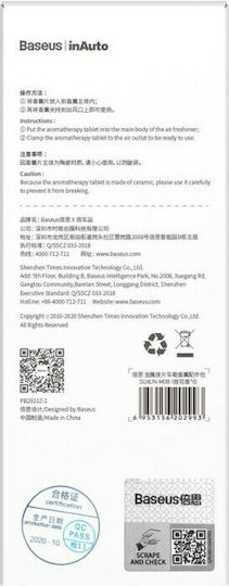 Baseus Car Refill Air Freshener Air Vent Air Freshener Metal Paddle Osmanthus 6pcs