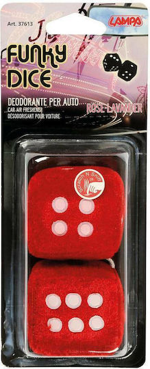 Lampa Car Air Freshener Pendant Funky Dice Rose/Lavender 37613