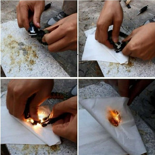 Βραχιόλι Επιβίωσης με Σφυρίχτρα, Πυξίδα, Μαχαίρι & Σχοινί