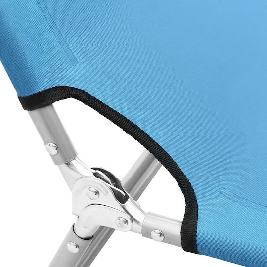 vidaXL Strandliegen Hellblau Faltbar 189x58x27cm. 1Stück
