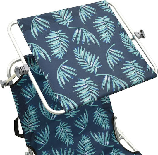 vidaXL Foldable Aluminum Beach Sunbed Green with Shader 187x57.5x27cm