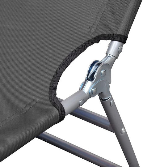 vidaXL Strandliegen Gray Faltbar 189x58x27cm. 1Stück