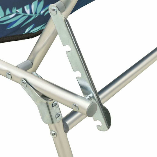 vidaXL Foldable Steel Beach Sunbed Green with Shader 189x58x27cm