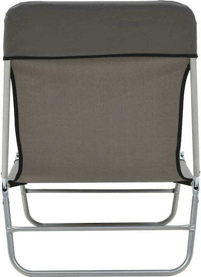 vidaXL Foldable Steel Beach Sunbeds Gray 182x56x24.5cm 2pcs
