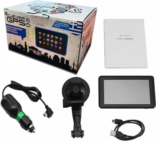 Clever Συσκευή Πλοήγησης GPS με Οθόνη 5" USB & Card Slot