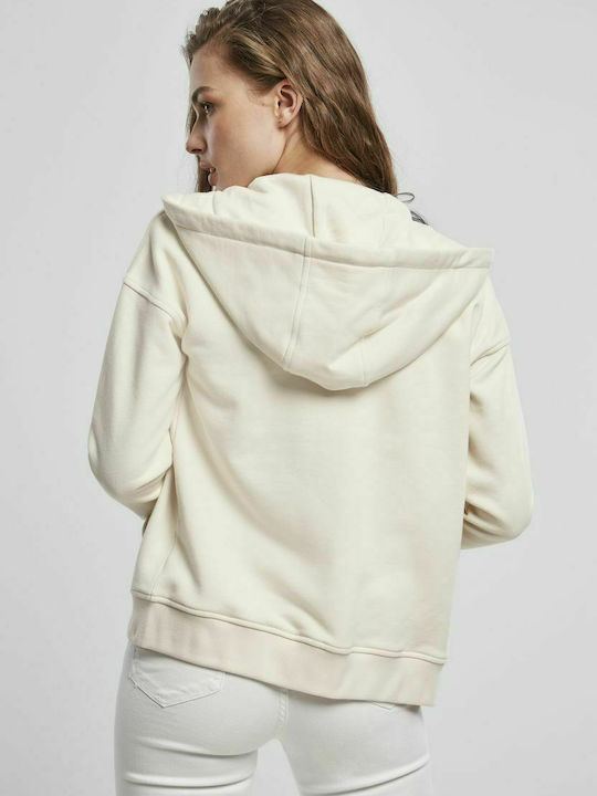 Urban Classics TB4075 Women's Hooded Cardigan White Sand