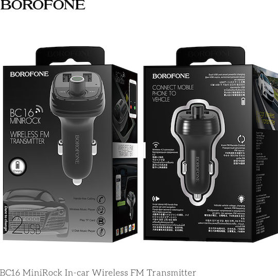 Hoco FM Transmitter Autovehicul BC16 MiniRock cu USB