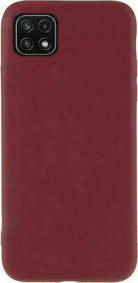 Soft Matt Silicone Back Cover Burgundy (Galaxy A22 4G)