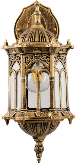 GloboStar Darcy Vintage Leuchte Wand mit Fassung E27 Bronze 15.5x34.5cm