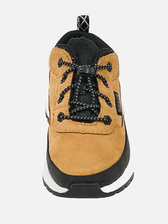 Field Trekker Leather Kids Boots with Laces Yellow