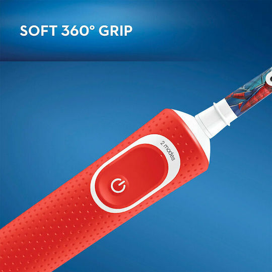 Oral-B Vitality Spiderman Children's Electric Toothbrush with Chronograph for 3+ Years Spiderman Red