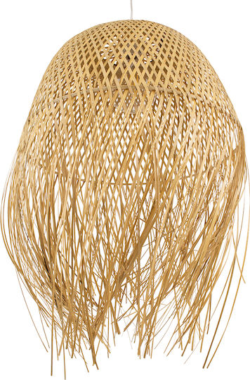 GloboStar Manila Hängelampe Beige Boho Glocke mit Fassung E27 51x51x70cm.