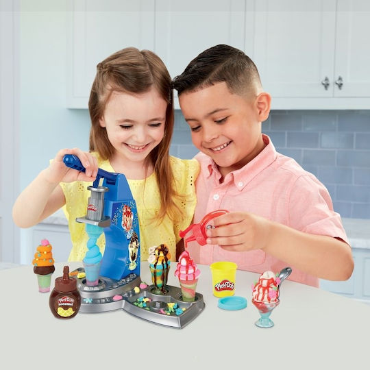 Hasbro Play-Doh Plasticine - Game Kitchen Creations Drizzy Ice Cream for 3+ Years, 6pcs