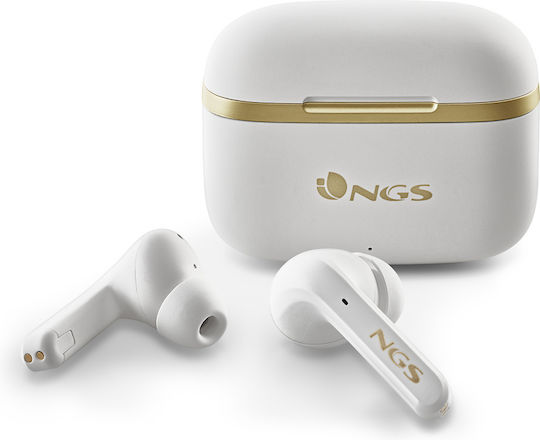 NGS Artica Trophy In-ear Bluetooth Handsfree Earphones with Charging Case White