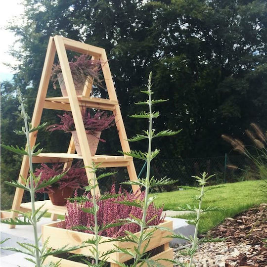 Showood Ladder Decorative Shelf Unit Garden Wooden 120(H) x 90 x 41 cm 60344