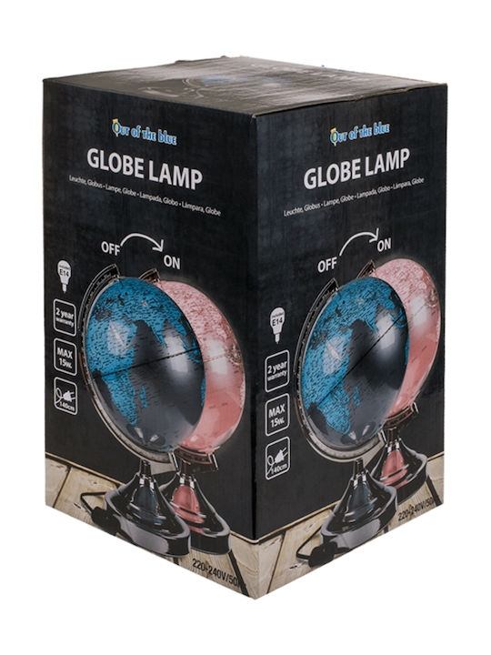 Out of the Blue Illuminated World Globe with Height 21cm