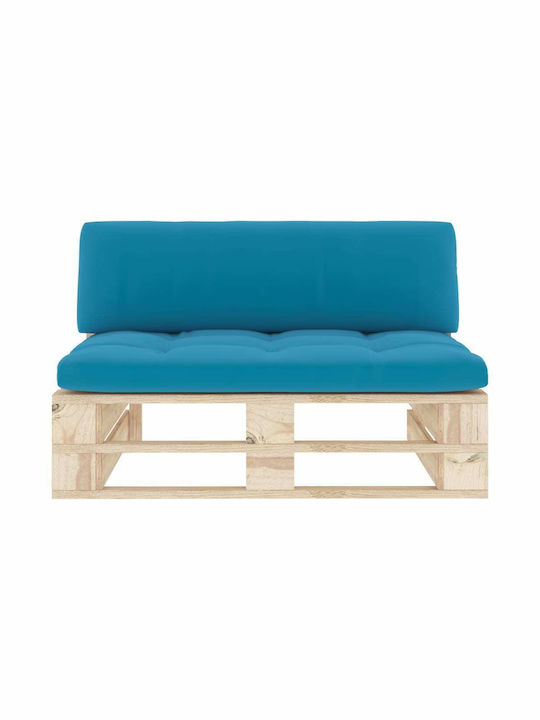 Two-Seater Sofa Outdoor from Pallets with Pillows 110x65x55cm