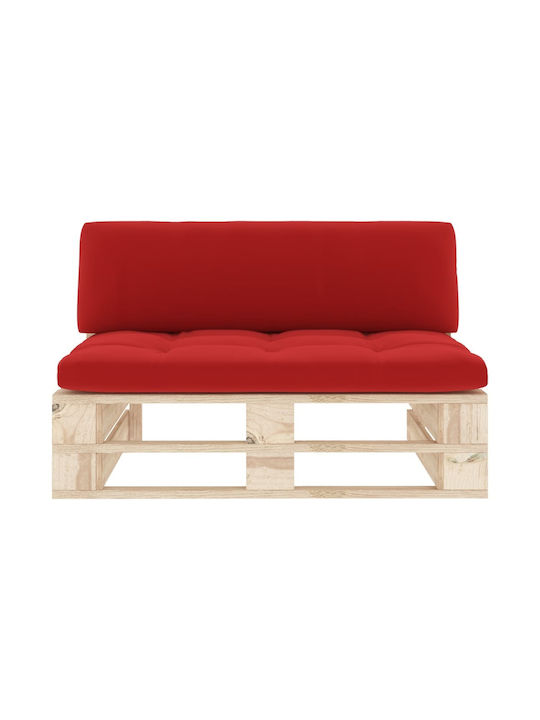 Two-Seater Sofa Outdoor from Pallets with Pillows 110x65x55cm