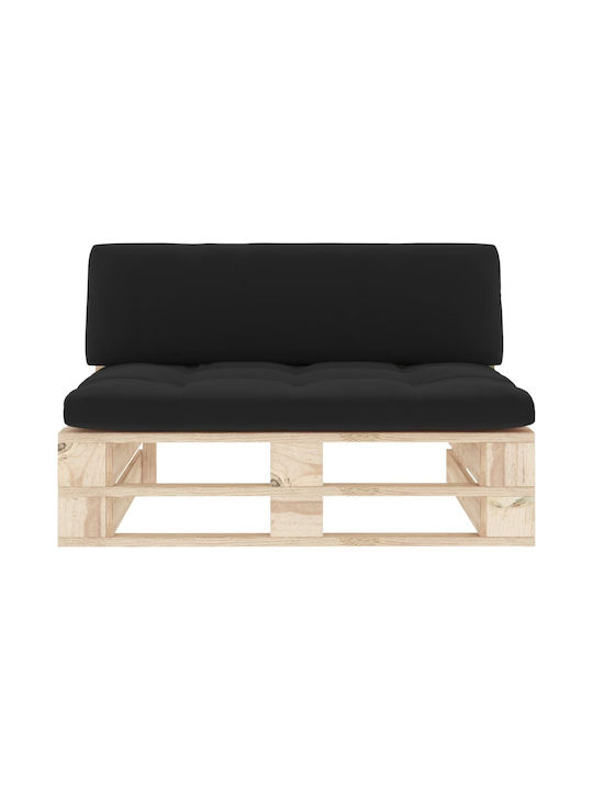 Two-Seater Sofa Outdoor from Pallets with Pillows 110x65x55cm