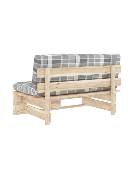 Zweisitziges Sofa Außenbereich aus Paletten mit Kissen 110x65x55cm