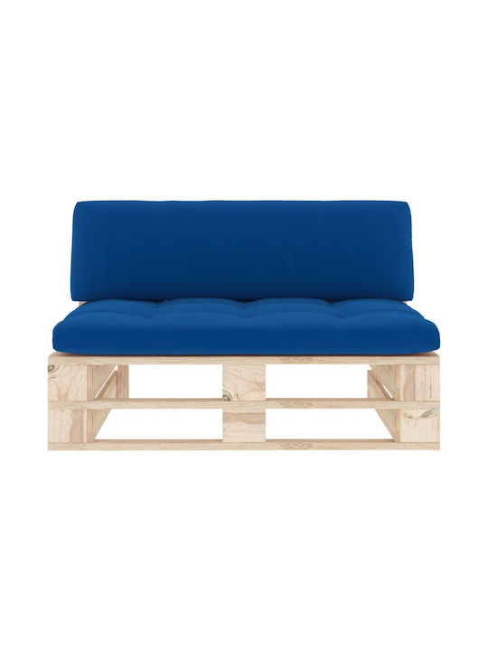 Two-Seater Sofa Outdoor from Pallets with Pillows 110x65x55cm