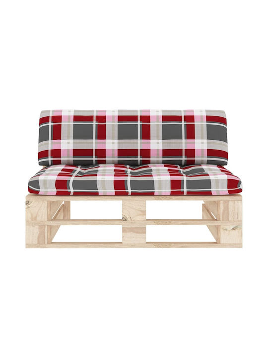 Two-Seater Sofa Outdoor from Pallets with Pillows 110x65x55cm