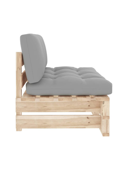 Zweisitziges Sofa Außenbereich aus Paletten mit Kissen 110x65x55cm