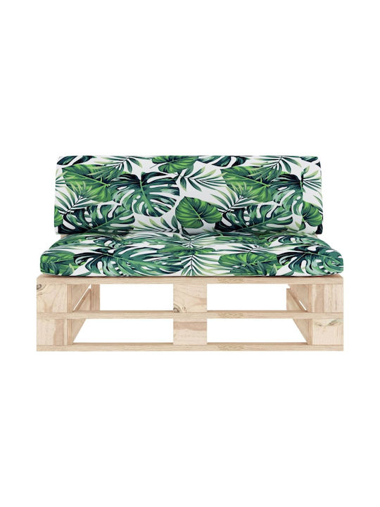 Zweisitziges Sofa Außenbereich aus Paletten mit Kissen 110x65x55cm