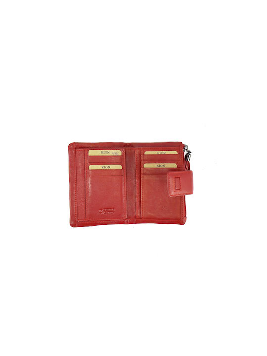 Kion A440 Small Leather Women's Wallet Red