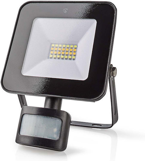 Nedis Waterproof LED Floodlight 20W Warm White WiFi with Motion Sensor IP44