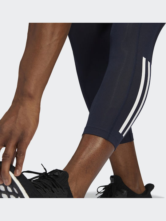 adidas Techfit 3/4 3-Stripes Ανδρικό Αθλητικό Κολάν Compression Capri Μπλε