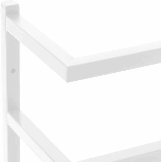 vidaXL Wall-Mounted Bathroom Ladder ​24x96cm White